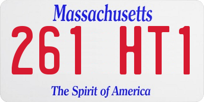MA license plate 261HT1