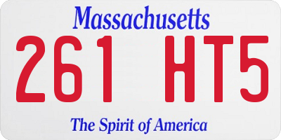 MA license plate 261HT5