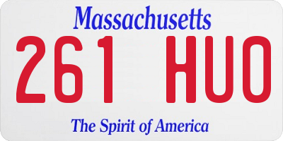 MA license plate 261HU0