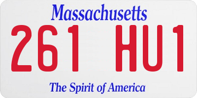 MA license plate 261HU1
