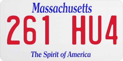 MA license plate 261HU4