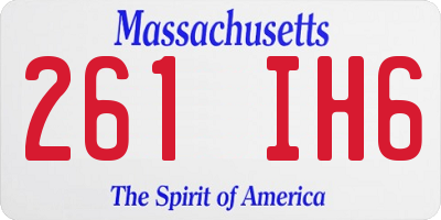 MA license plate 261IH6