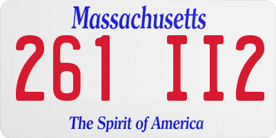 MA license plate 261II2