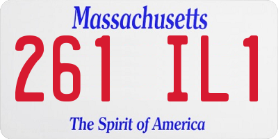 MA license plate 261IL1