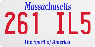MA license plate 261IL5