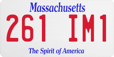 MA license plate 261IM1