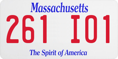 MA license plate 261IO1