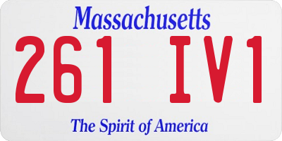 MA license plate 261IV1