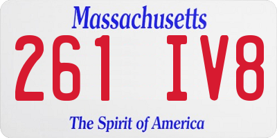 MA license plate 261IV8