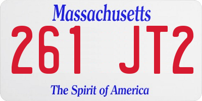 MA license plate 261JT2
