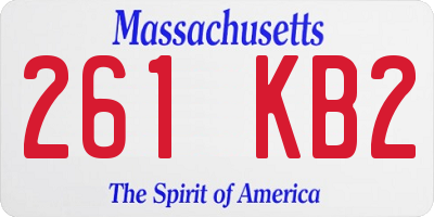 MA license plate 261KB2
