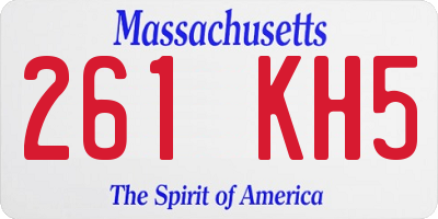 MA license plate 261KH5