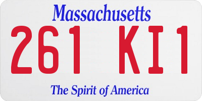 MA license plate 261KI1