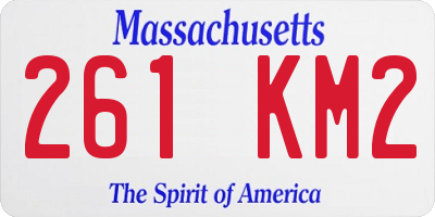 MA license plate 261KM2