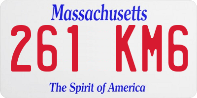 MA license plate 261KM6