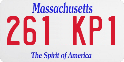 MA license plate 261KP1