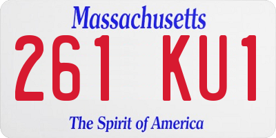 MA license plate 261KU1