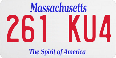 MA license plate 261KU4