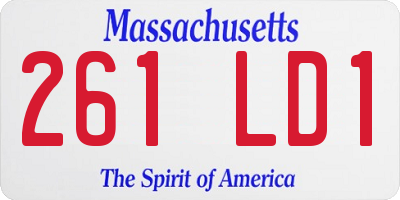 MA license plate 261LD1