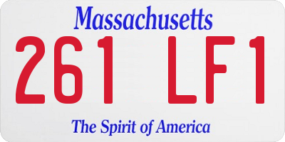 MA license plate 261LF1
