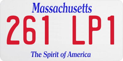 MA license plate 261LP1
