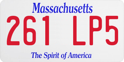 MA license plate 261LP5