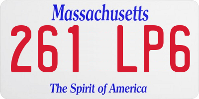 MA license plate 261LP6