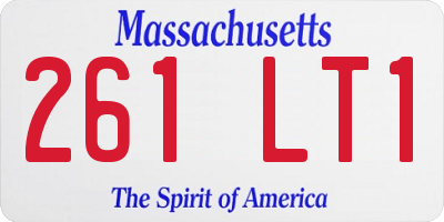 MA license plate 261LT1