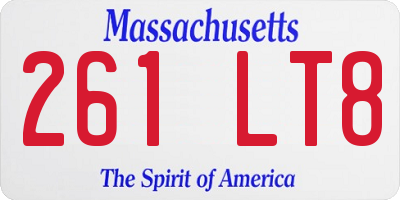 MA license plate 261LT8