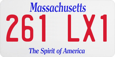 MA license plate 261LX1