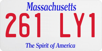 MA license plate 261LY1