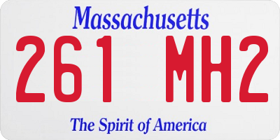 MA license plate 261MH2