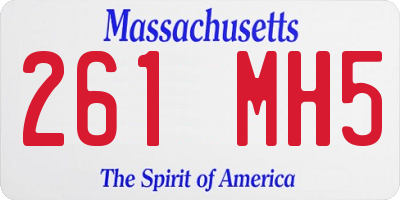MA license plate 261MH5