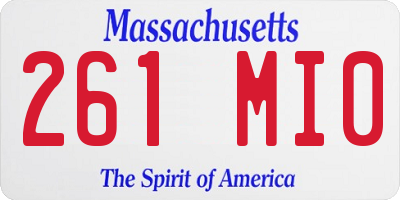 MA license plate 261MI0