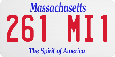 MA license plate 261MI1