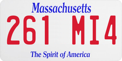 MA license plate 261MI4