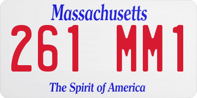 MA license plate 261MM1