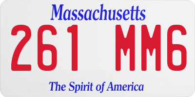 MA license plate 261MM6