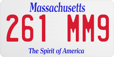 MA license plate 261MM9