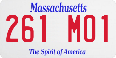 MA license plate 261MO1