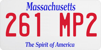 MA license plate 261MP2