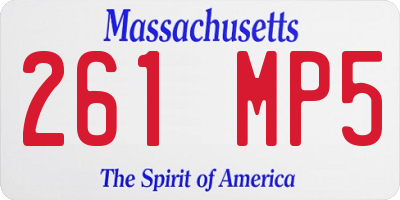 MA license plate 261MP5