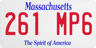 MA license plate 261MP6