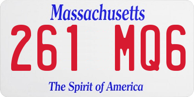 MA license plate 261MQ6