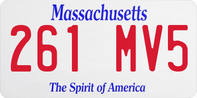 MA license plate 261MV5