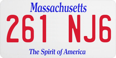 MA license plate 261NJ6