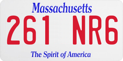 MA license plate 261NR6