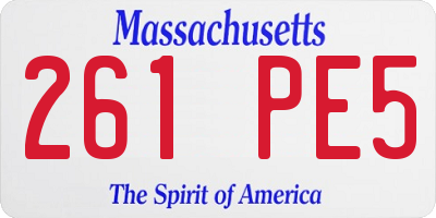 MA license plate 261PE5