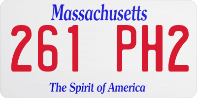 MA license plate 261PH2