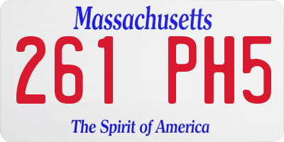 MA license plate 261PH5